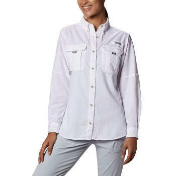 Columbia PFG Bahama Long Sleeve, Camisa Blancos Para Mujer | 470261-CJI